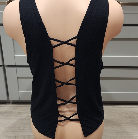 PINK Crop Tank Top Open Back - Picture 3 of 6